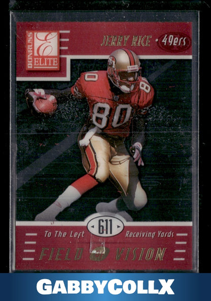 1999 Donruss Elite #8a Jerry Rice Field of Vision #/611