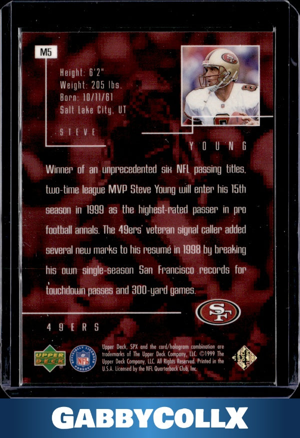 1999 SPx #M5 Steve Young Masters