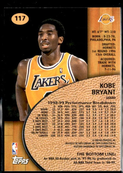 1999-00 Stadium Club #117 Kobe Bryant