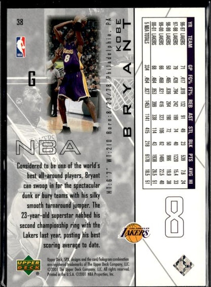 2001-02 SPx #38 Kobe Bryant