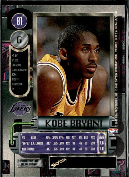 1997 Metal Universe #81 Kobe Bryant