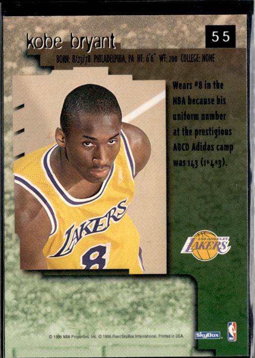 1996-97 SkyBox Premium #55 Kobe Bryant Star Rubies