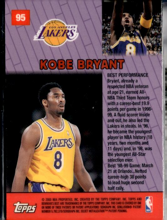 1999-00 Bowman's Best #95 Kobe Bryant