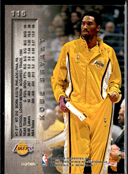 1999-00 Skybox Metal #115 Kobe Bryant