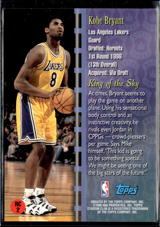 1998-99 Stadium Club #RC2 Kobe Bryant Royal Court