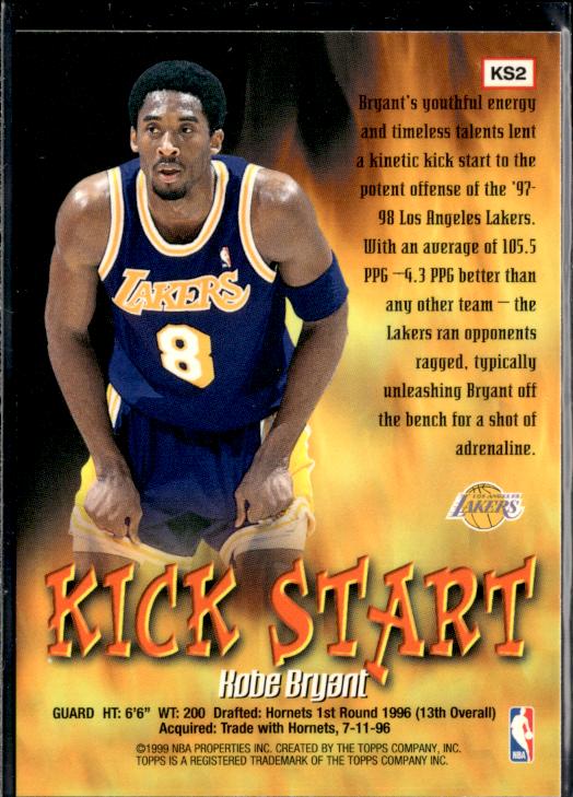 1998-99 Topps #KS2 Kobe Bryant Kick Start