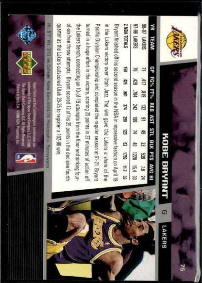 1998-99 Upper Deck #75 Kobe Bryant