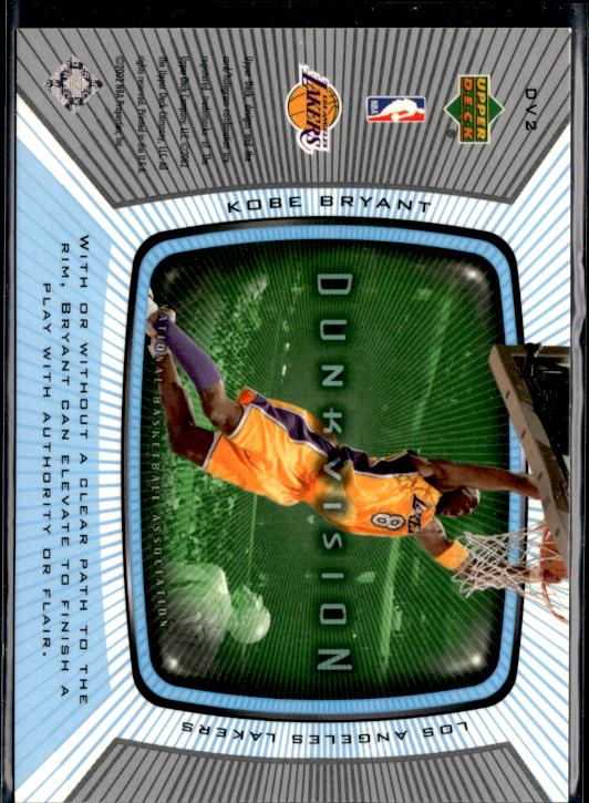 2002-03 Upper Deck #DV2 Kobe Bryant Dunkvision