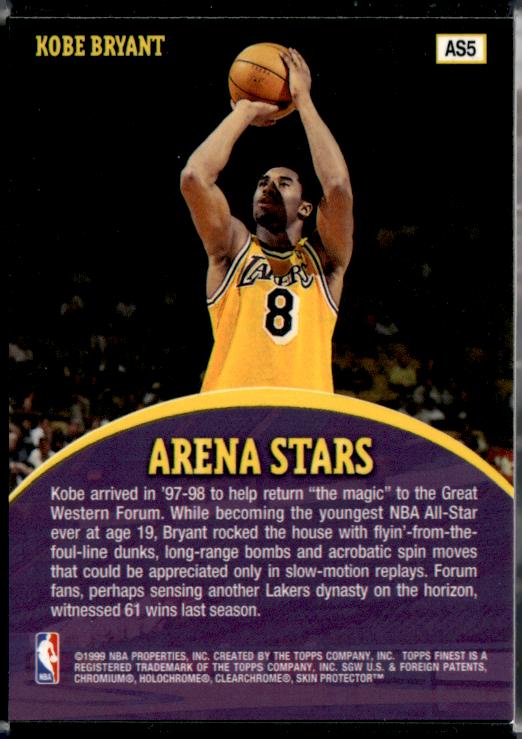 1998-99 Finest #AS5 Kobe Bryant Arena Stars