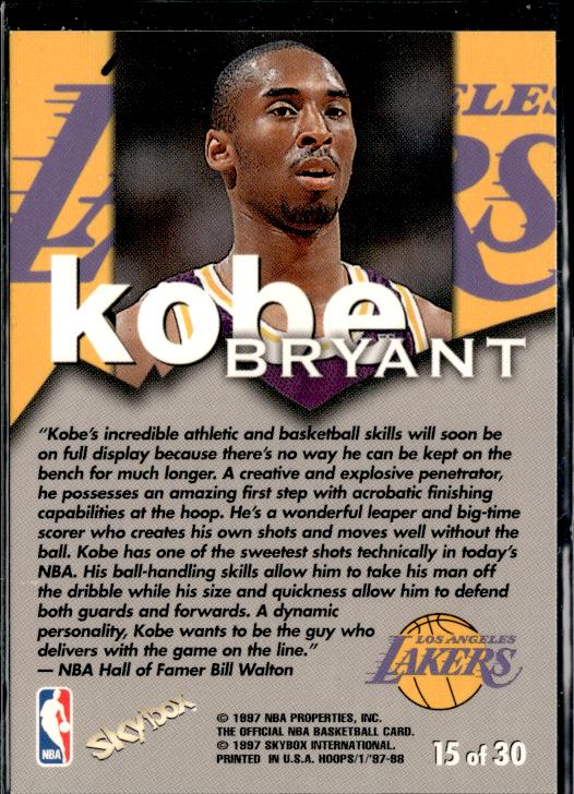 1997-98 Hoops #15 Kobe Bryant Talkin' Hoops